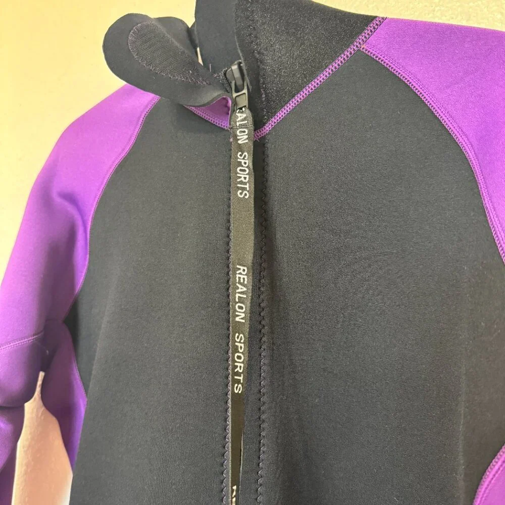 Realon Full Body Wetsuit Women's Size 5XL Black Purple